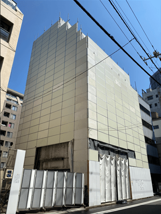 マンション解体足場_01